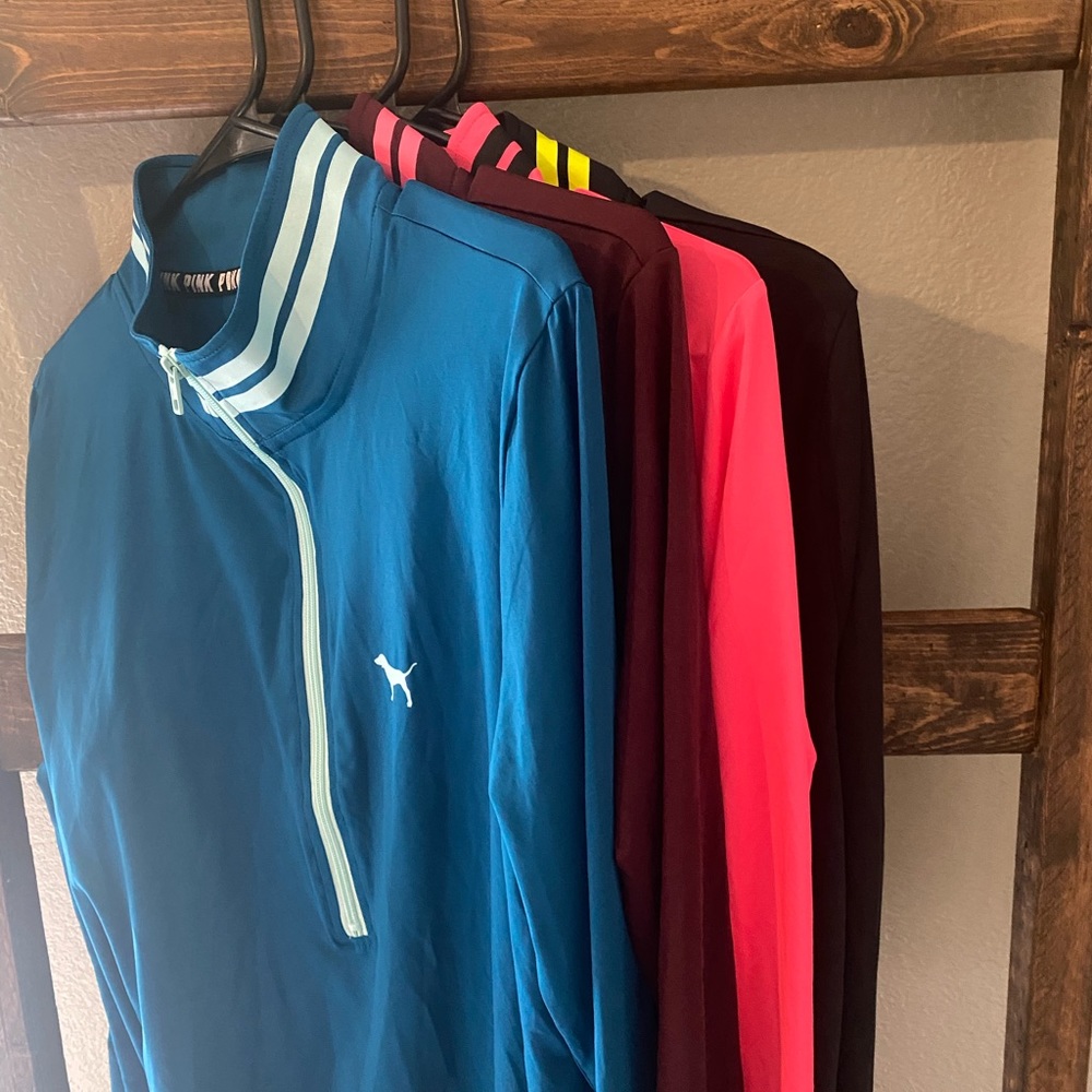 4 Neon Victoria Secret Quarter Zip - LARGE